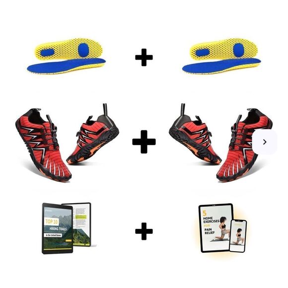 HIKE Barefoot Barekick Explorer Healthy&NonSlip Shoes(Unisex)size8.5 Blk/Red Nwt - Picture 6 of 11